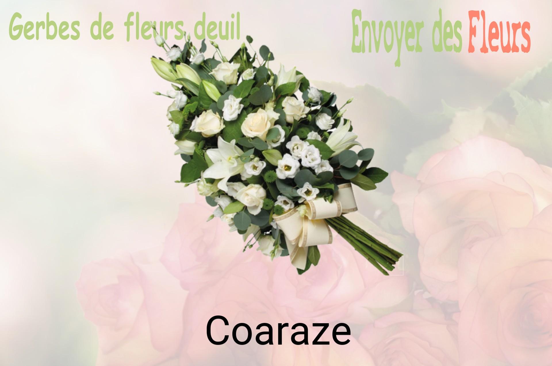 Gerbe de fleurs de deuil livrée à Coaraze